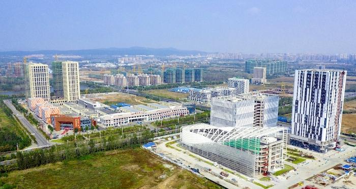 正在建设中的国家级滁州经济技术开发区原创科技城.